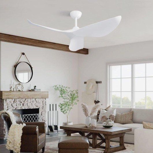 Ventilatore da Soffitto Welltin EU-KBS-38K009-WH-DC-WD-WH 96cm Motore DC Silenzioso 6 Velocità Telecomando
