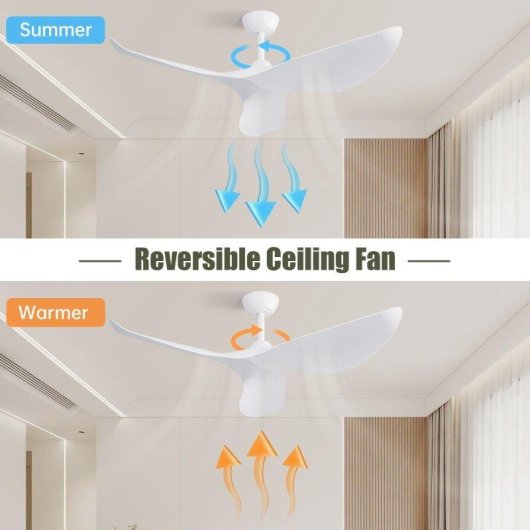 Ventilatore da Soffitto Welltin EU-KBS-38K009-WH-DC-WD-WH 96cm Motore DC Silenzioso 6 Velocità Telecomando
