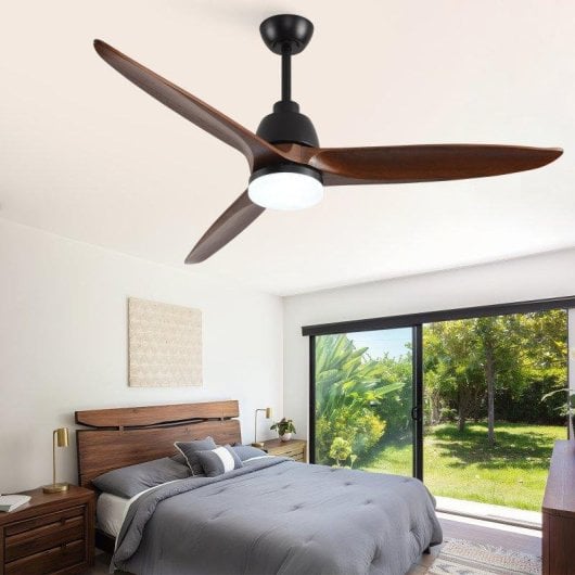 Deckenventilator mit Licht Welltin EU56SHT-1689BK-1LT 56'' DC Motor Leise 6 Stufen Fernbedienung