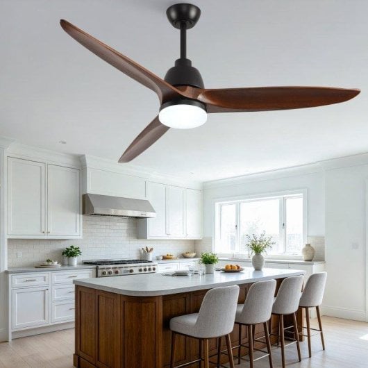 Deckenventilator mit Licht Welltin EU56SHT-1689BK-1LT 56'' DC Motor Leise 6 Stufen Fernbedienung