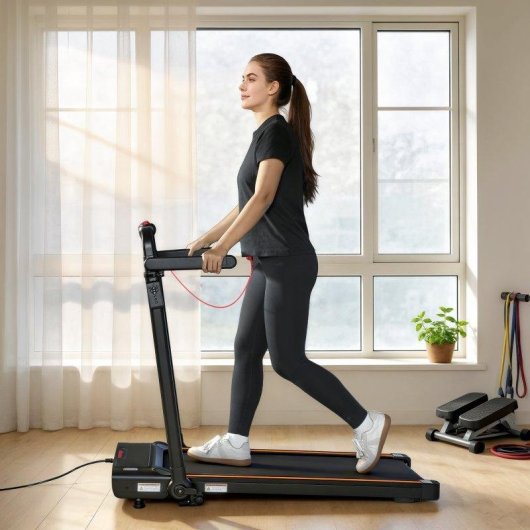 Cinta de Correr Plegable con Escritorio Welltin 2,5CV 12 km/h Pantalla LED Negra