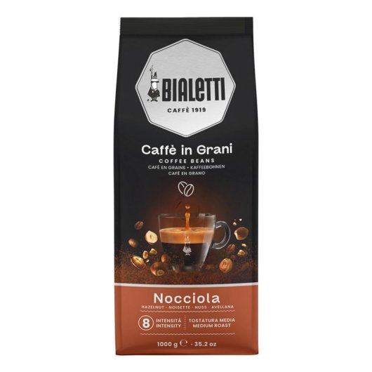 Granos de café Bialetti Nocciola 1 kg tueste medio 80% Arábica