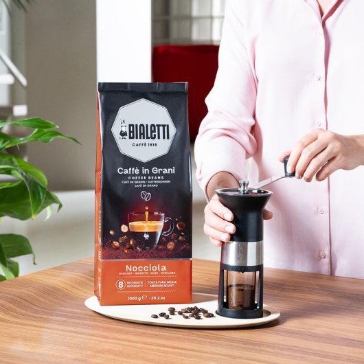 Granos de café Bialetti Nocciola 1 kg tueste medio 80% Arábica