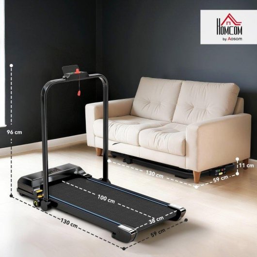 Cinta de Correr Welltin Plegable 2 en 1 2.5 HP / 10 km/h