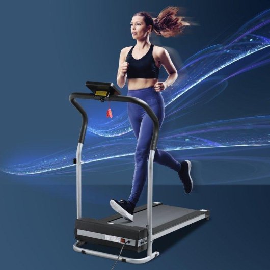 Cinta de correr eléctrica Welltin plegable 1.25 HP pantalla LCD ruedas