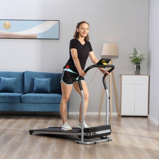 Cinta de correr eléctrica Welltin plegable 1.25 HP pantalla LCD ruedas