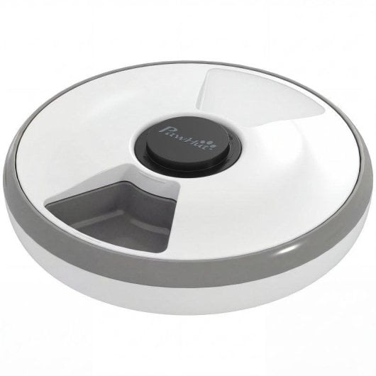 Dispensador automático Welltin D08-096V00GY para gatos y perros pequeños, 6 comidas, temporizador y pantalla LED