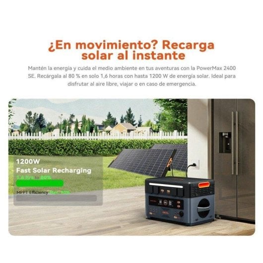 Estación de energía Oscal Powermax 2400 SE 2016Wh 4 AC y 8 USB Batería LiFePO4 App control inteligente