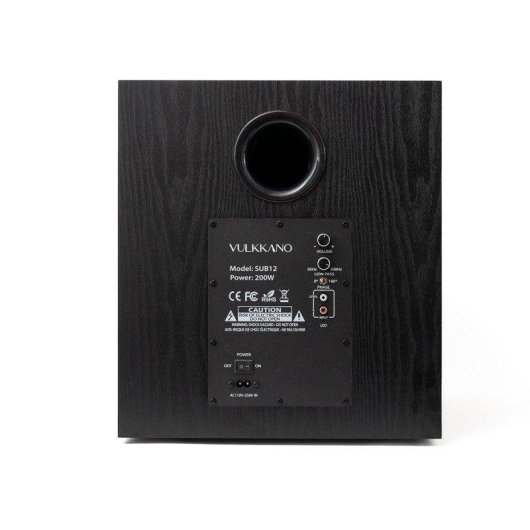 Colunas Vulkkano Sub12 Subwoofer Ativo 12" 200W para Home Cinema Preto