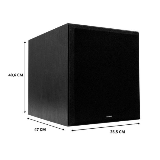 Colunas Vulkkano Sub12 Subwoofer Ativo 12" 200W para Home Cinema Preto