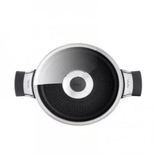 Cacerola Tefal 20 cm Revestimiento Titanio Antiadherente con Tapa de Vidrio
