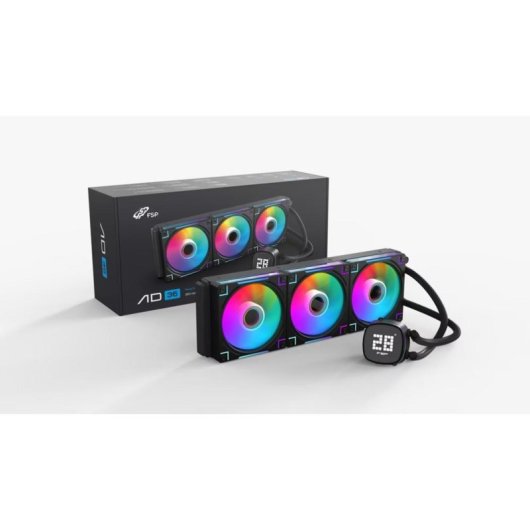 Refrigeração Líquida Fortron AD36 394mm 3 Ventoinhas ARGB Espelho Infinito