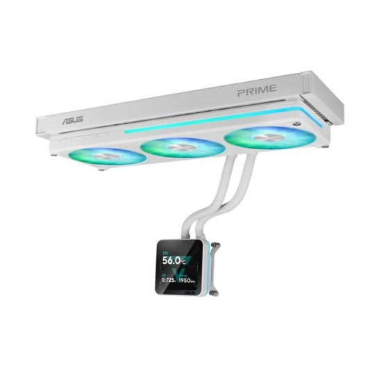 Refroidissement liquide ASUS PRIME SLC II 360 ARGB écran LCD 360 mm ARGB 3 ventilateurs blanc