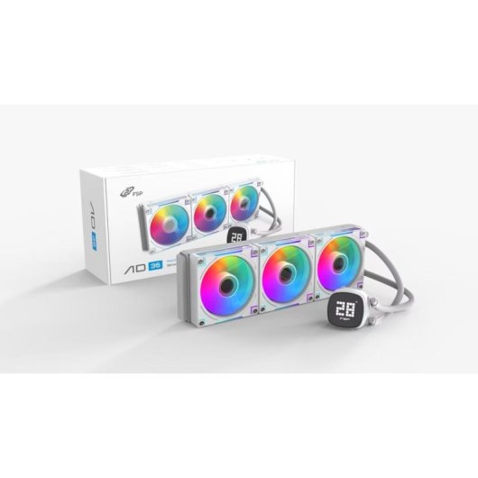 Refrigeração Líquida Fortron AD36 394mm 3 Ventoinhas ARGB Branco