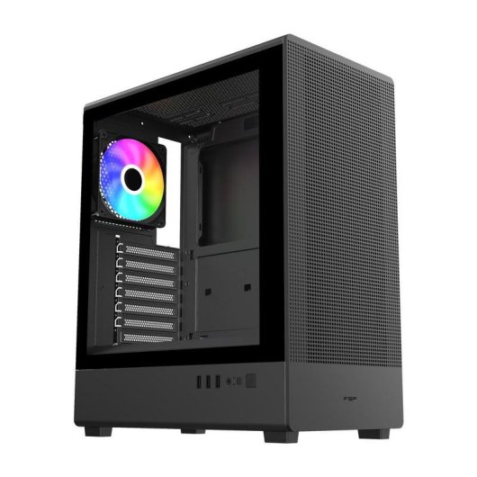 Boîtier PC Fortron M221-BA Midi Tower Noir ARGB avec verre trempé