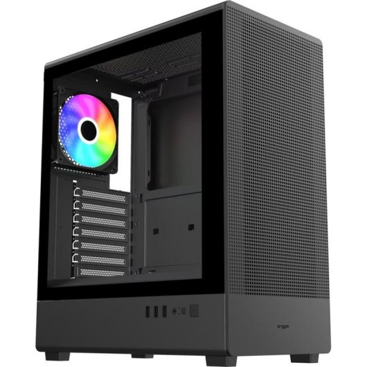 Boîtier PC Fortron M221-BA Midi Tower Noir ARGB avec verre trempé