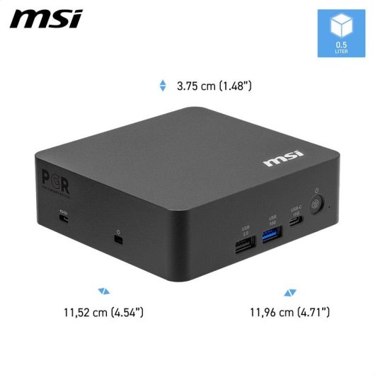 Barebone MSI Cubi NUC AI+ 3MG-003BEU Intel Core Ultra 9 386H Wi-Fi 7 Thunderbolt 4