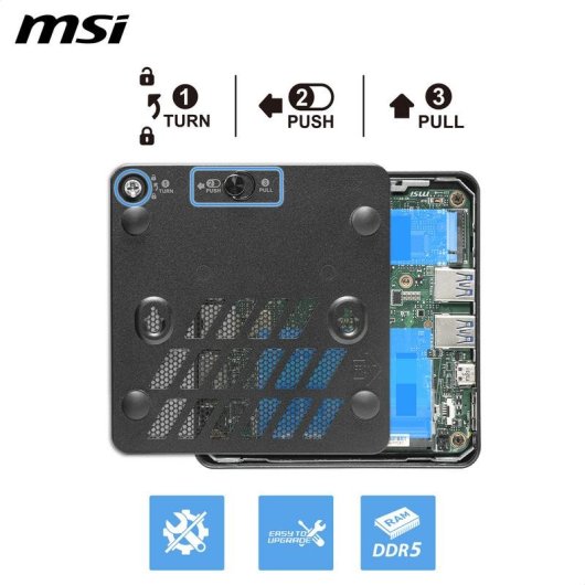 Barebone MSI Cubi NUC AI+ 3MG-003BEU Intel Core Ultra 9 386H Wi-Fi 7 Thunderbolt 4