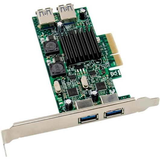 Scheda Interfaccia InLine 76619M PCIe x4 USB 3.2 Gen 1 Low Profile