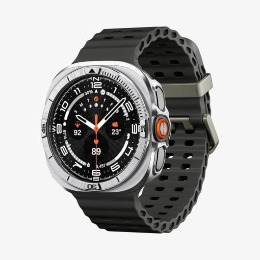 Coque Spigen Bezel Tune Pro Galaxy Watch Ultra 2 47mm Argent