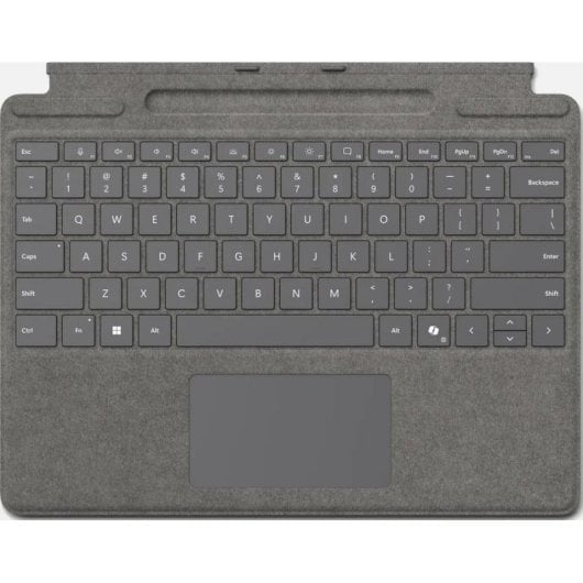 Clavier Microsoft Surface Pro Signature magnétique avec rangement stylet Platine