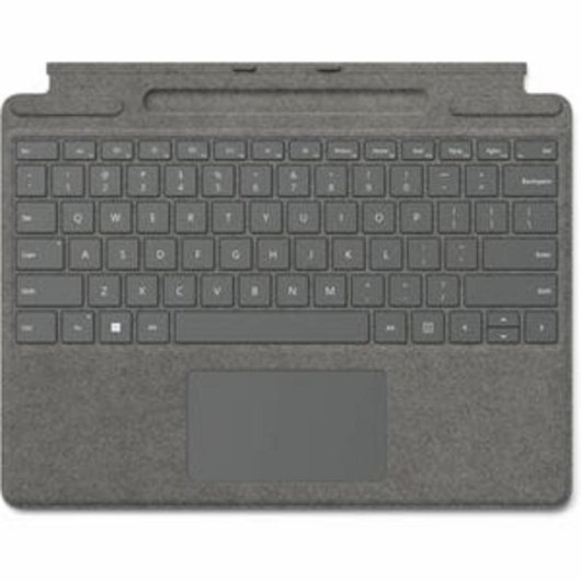 Clavier Microsoft Surface Pro Signature magnétique avec rangement stylet Platine