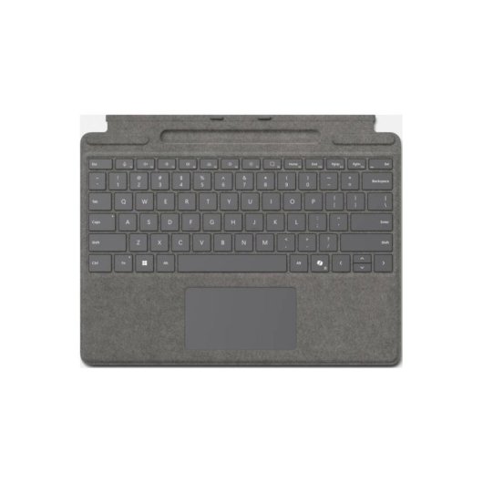 Clavier Microsoft Surface Pro Signature magnétique avec rangement stylet Platine