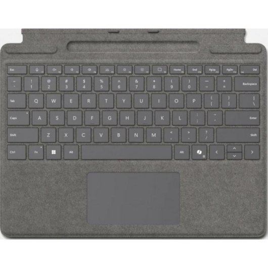 Clavier Microsoft Surface Pro Signature magnétique avec rangement stylet Platine
