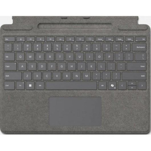 Clavier Microsoft Surface Pro Signature magnétique avec rangement stylet Platine