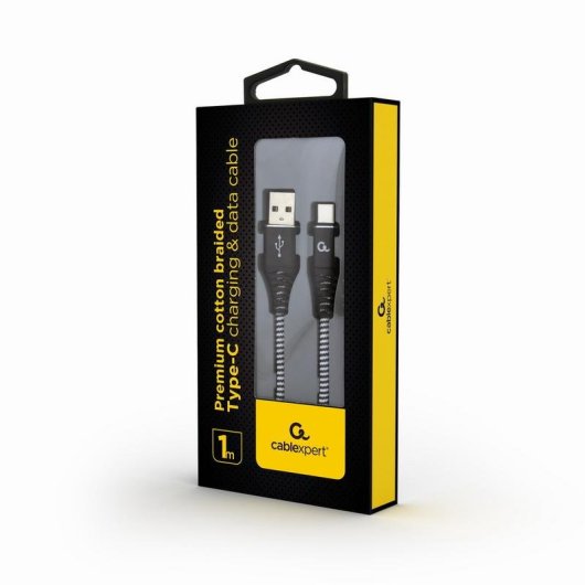 Cable USB Gembird USB 2.0 1 m noir et blanc
