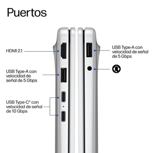 Portátil HP OmniBook 3 14-hz0005nsx 14" Snapdragon X1-26-100 16GB 512GB SSD Adreno GPU Windows 11 Home