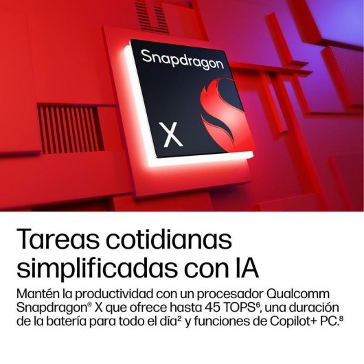 Portátil HP OmniBook 3 14-hz0005nsx 14" Snapdragon X1-26-100 16GB 512GB SSD Adreno GPU Windows 11 Home