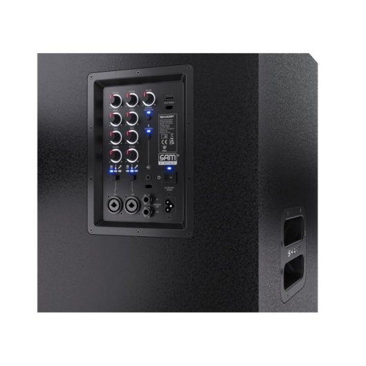 Altoparlanti Sharp per feste Bluetooth 5.0 200W con batteria e LED