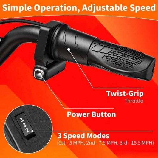 Motocicleta eléctrica infantil HillMiles MileRocket 1 300W 36V 4Ah