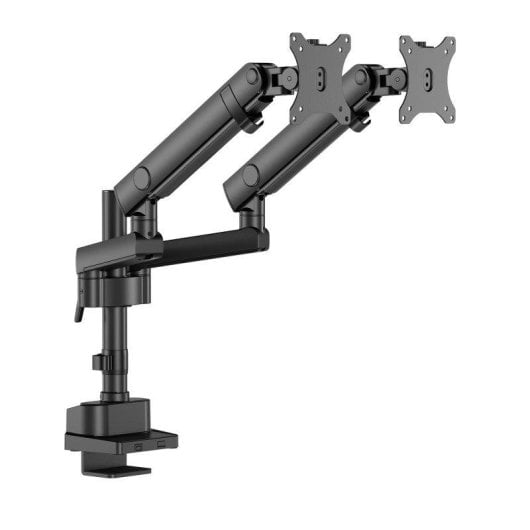 Kimex 015-2812 Suporte Monitor Duplo Mesa 17 a 35" VESA 75x75 a 100x100 Máx 12Kg
