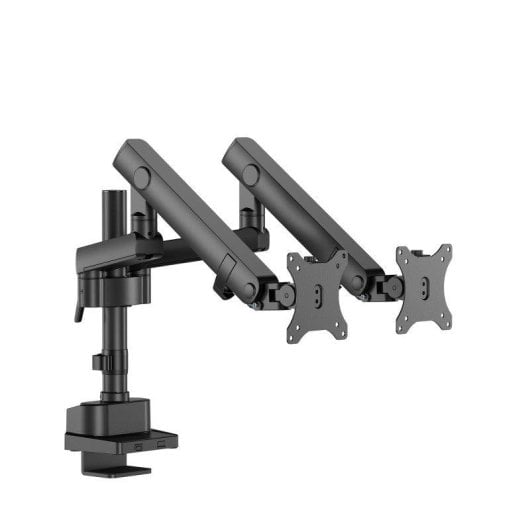 Kimex 015-2812 Suporte Monitor Duplo Mesa 17 a 35" VESA 75x75 a 100x100 Máx 12Kg