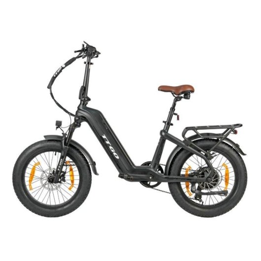 Bicicleta eléctrica TTGO F8 250 W batería 48 V 18 Ah 20" carbono