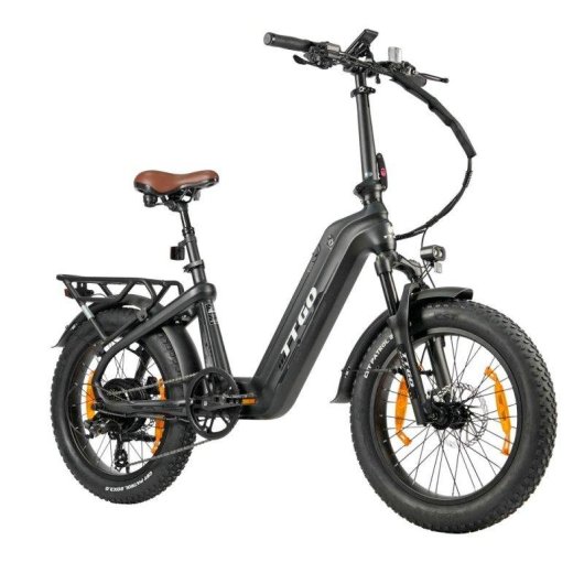 Bicicleta eléctrica TTGO F8 250 W batería 48 V 18 Ah 20" carbono