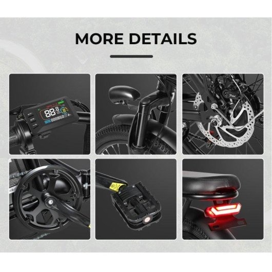 Bicicleta eléctrica plegable Samebike CY20 motor 350 W autonomía 40 km