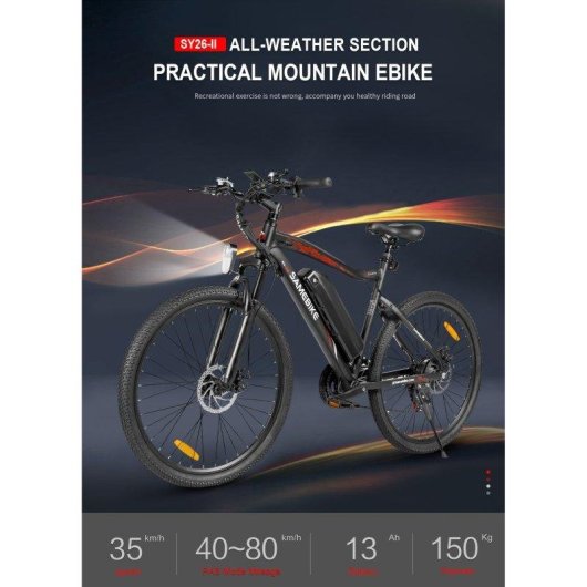 Bicicletta elettrica Samebike SY26-II Prestazioni 500 W