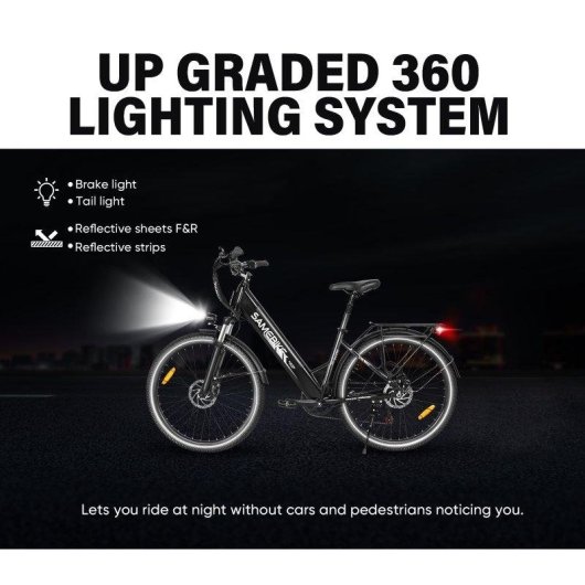 Bicicleta eléctrica Samebike RS-A01Pro-T 500W 36V 15Ah 50 km Azul