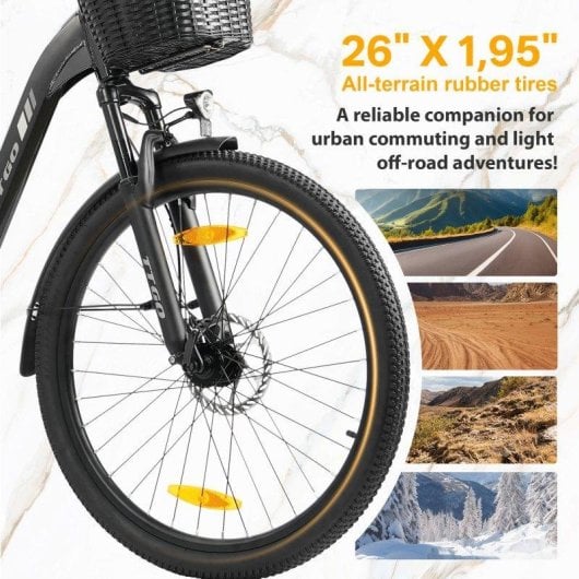 Velo electrique TTGO C2 Pro 250 W, pneus tout-terrain 26 pouces