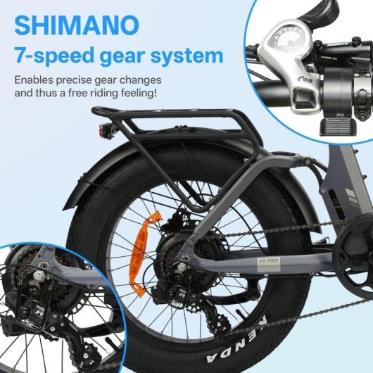 Bicicleta eléctrica plegable TTGO F6 Pro 250W 48V 18Ah 20"
