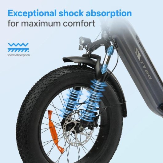 Bicicleta eléctrica plegable TTGO F6 Pro 250W 48V 18Ah 20"