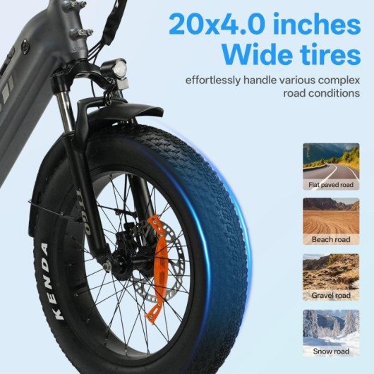 Bicicleta eléctrica plegable TTGO F6 Pro 250W 48V 18Ah 20"