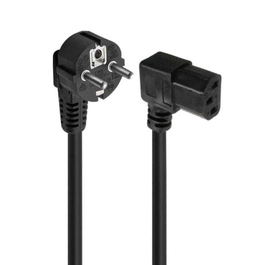 Cable de alimentación Ewent EC1910 Schuko a IEC C13 90° 1,8 m Negro