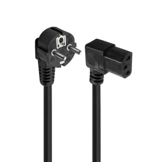Cable de alimentación Ewent EC1910 Schuko a IEC C13 90° 1,8 m Negro