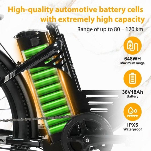 Velo Electrique TTGO C2 Pro 250 W Pneus 26 pouces