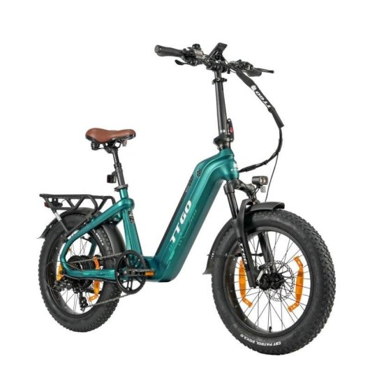 Bicicleta eléctrica TTGO F8 Motor 250W Batería 48V 18Ah Neumáticos 20"x3.0