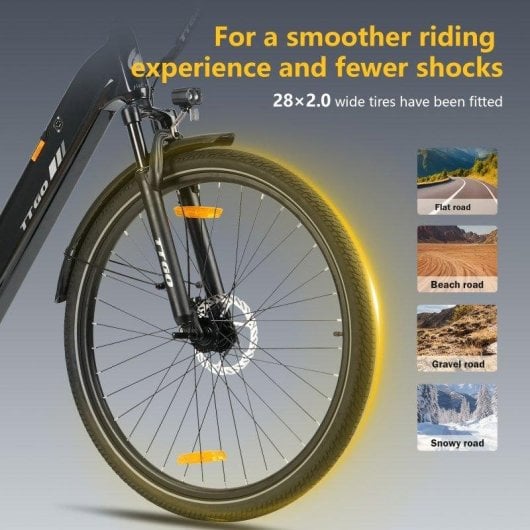Bicicleta eléctrica TTGO C3 SE 250 W 28" Amarillo